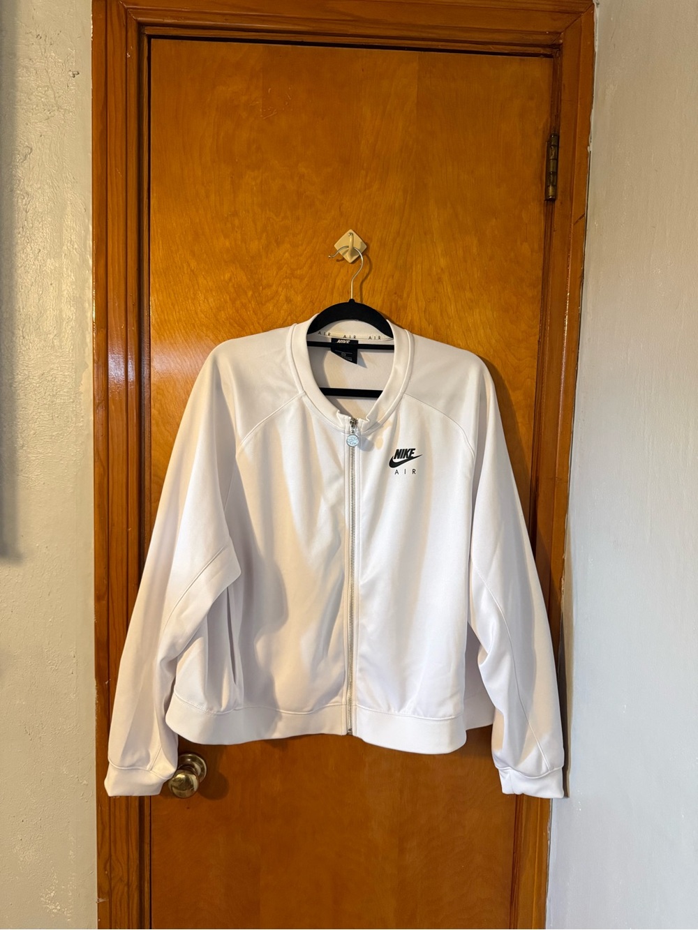 Nike White Bomber Jacket with Subtle Logo